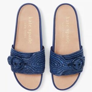 Kate Spade ♠️  Maribelle Navy Slide Sandals